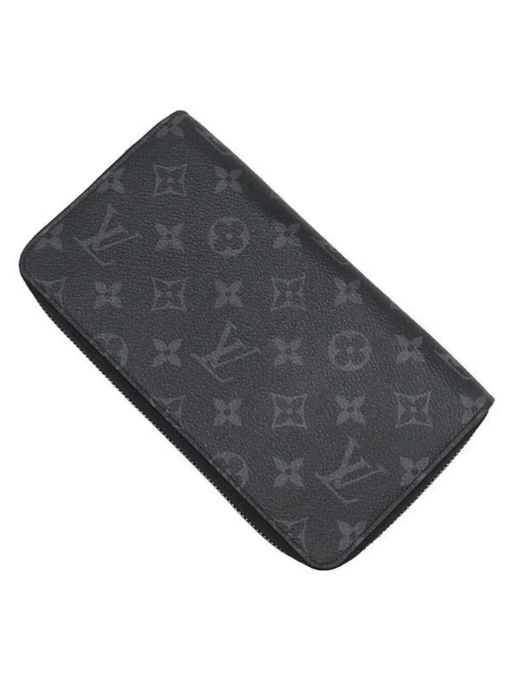Louis Vuitton Wallet Zippy Organizer NM Monogram Eclipse Gunmetal Round Fastener